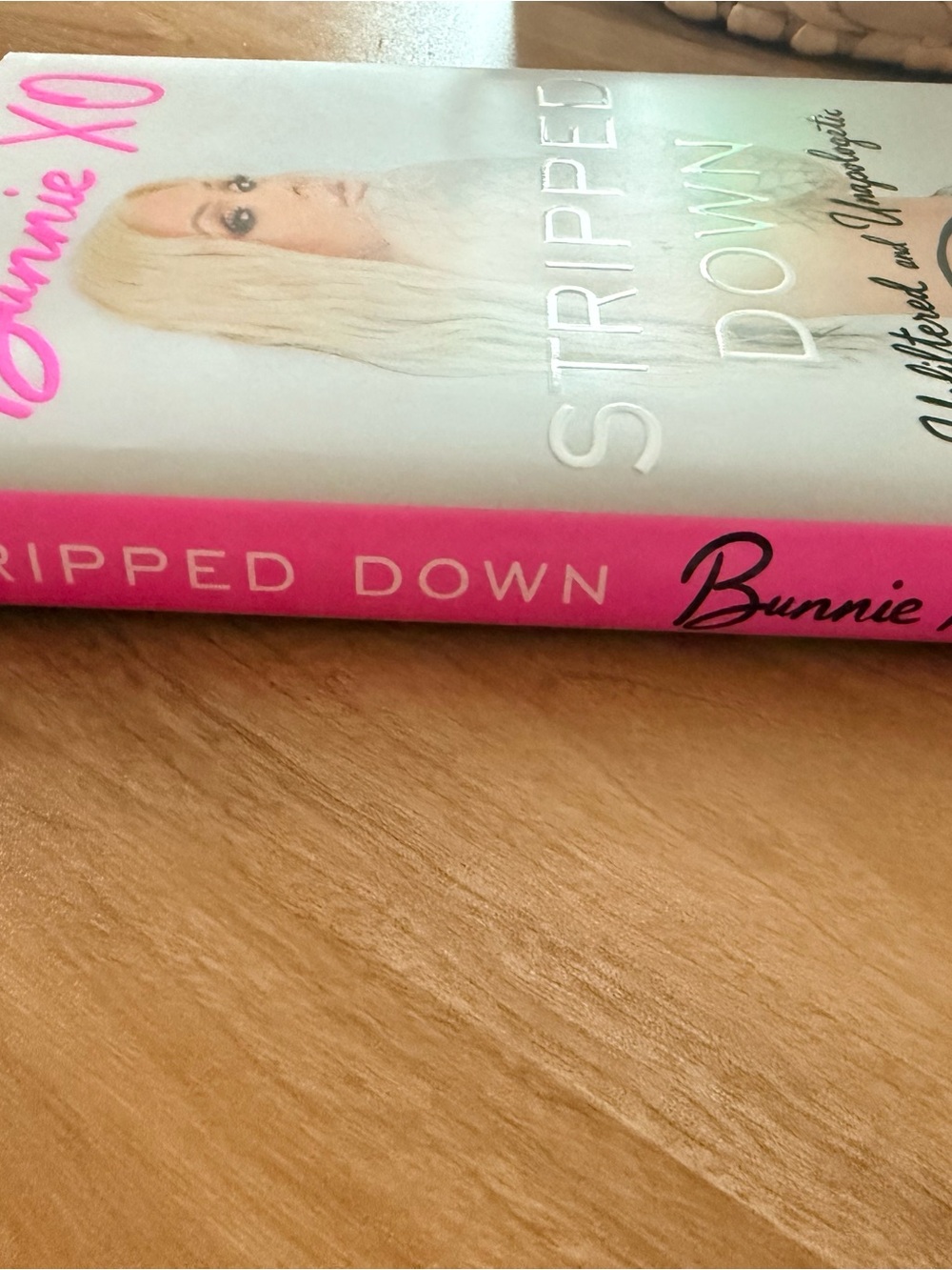 Bunnie XO "Stripped Down" Hardcover Book - Pink & White Cover - Picture 3 of 10